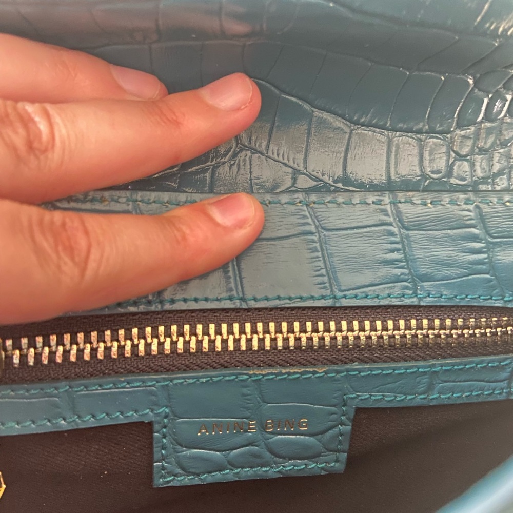 Anine Bing Mini Colette bag turquoise - Picture 6 of 6